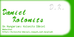 daniel kolonits business card